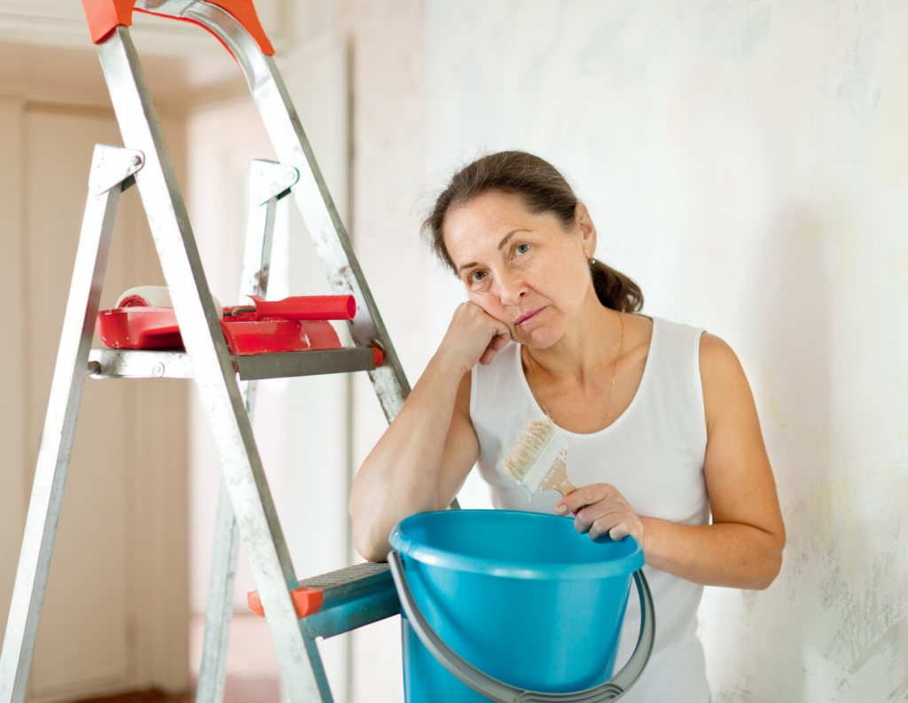 lady worried about house repairs