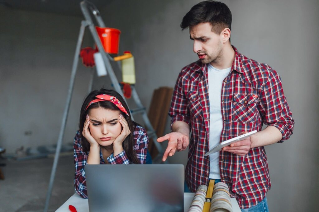 couple worried about renovation